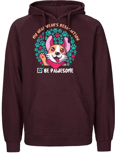Be Pawesome! - dog, positiv, awesome - Fairtrade Hoodie