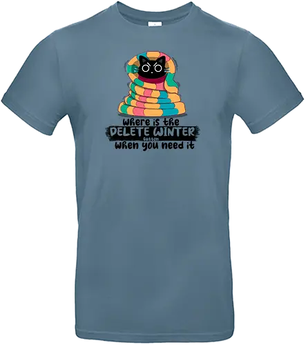 Delete Winter! - winter, cat, cold, freezing - Standard T-Shirt