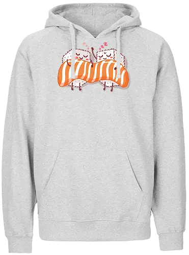 Sushi lovers - sushi, love, rice, reis, salmon, cute - Fairtrade Hoodie