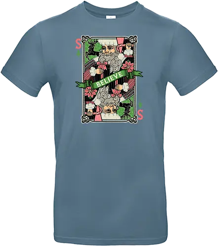 Believe - christmas, Santa, Playing card, believe, weihnachten - Standard T-Shirt