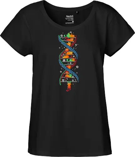 CATS-DNA - Cats, DNA, science, Wool ball - Fairtrade Girl Shirt