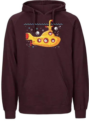 Yellow Cat-marine - submarine, uboot, cat, katze, btles - Fairtrade Hoodie
