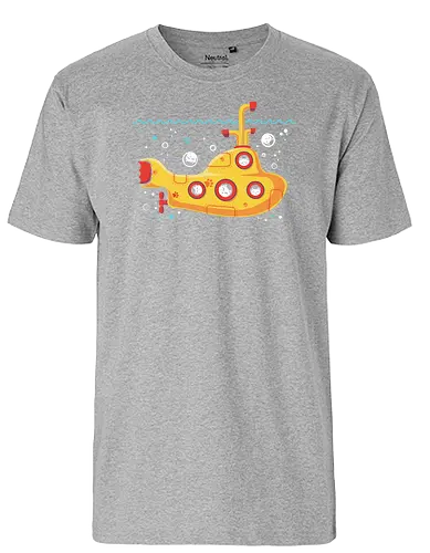 Yellow Cat-marine - submarine, uboot, cat, katze, btles - Fairtrade T-Shirt