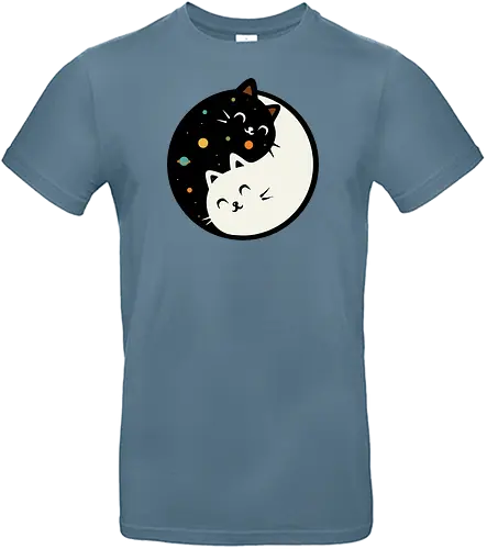 Space Kittens - Yin Yang, cat, katze, space - Standard T-Shirt
