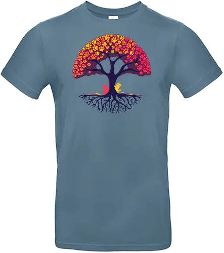Pawtumn Tree - autumn, herbst, cat, cute, colorful - Standard T-Shirt