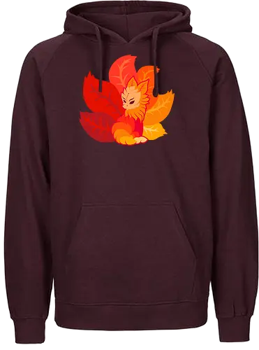 Kitsune Leaves - kitsune, fuchs, herbst - Fairtrade Hoodie