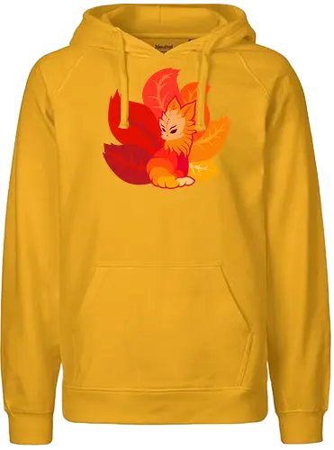 Kitsune Leaves - kitsune, fuchs, herbst - Fairtrade Hoodie