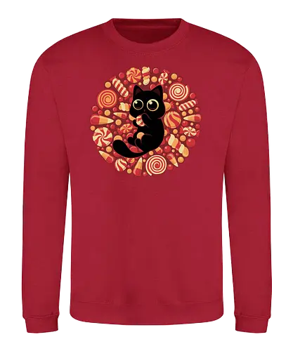 Kitty Candyland - cat, katze, candy, Candycorn - Sweatshirt