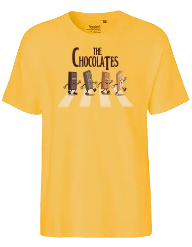 The Chocolates - Chocolate, schokolade, popmusic, mashup, abbey road - Fairtrade T-Shirt