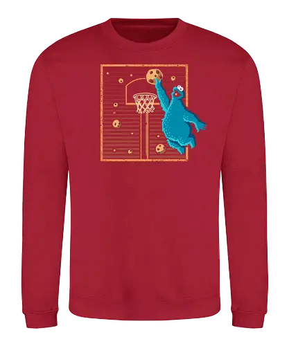 Cookie Basket - cookie, monster, Basketball, sports, sport - Sweatshirt