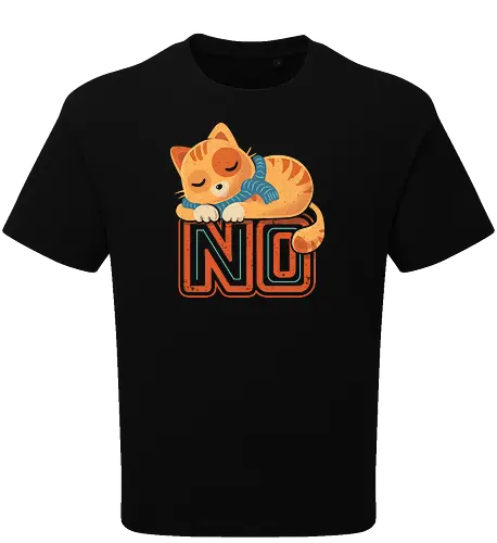 No Means No - Cute Sleeping Cat