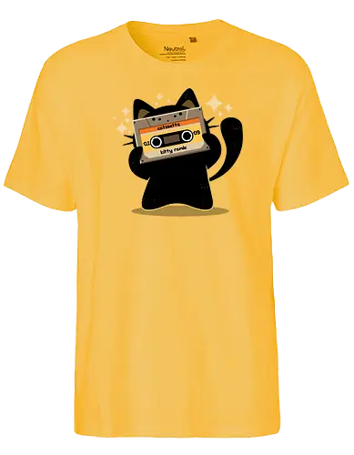 Catssette - Kitty Remix - cat, katze, Cassette, retro - Fairtrade T-Shirt