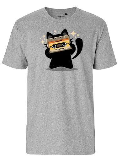 Catssette - Kitty Remix - cat, katze, Cassette, retro - Fairtrade T-Shirt