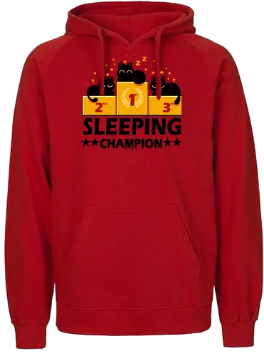 Sleeping Champion - Cats, winner - Fairtrade Hoodie