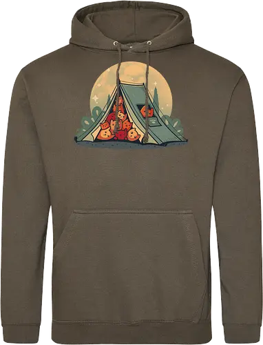 Cat Camping - camping, Cats, kitten, wilderConsoles - Standard Hoodie