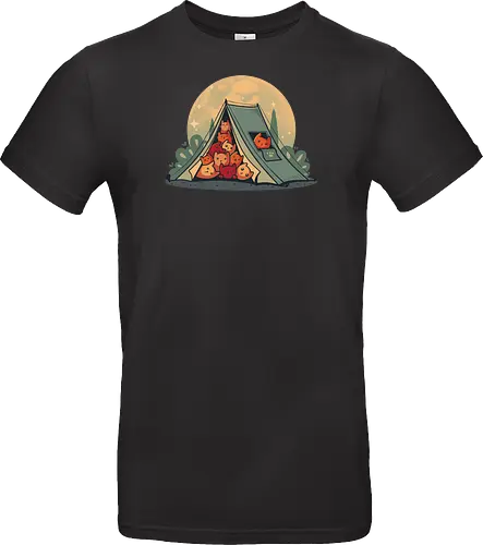 Cat Camping - camping, Cats, kitten, wilderConsoles - Standard T-Shirt
