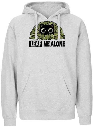 Leaf Me Alone - Hiding, kitten, cat - Fairtrade Hoodie