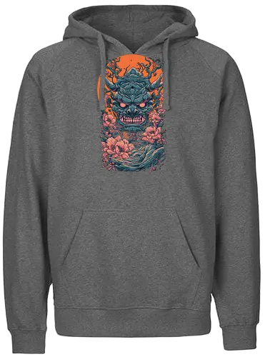 Oni and Flowers - Flowers, oni, tree, butiful - Fairtrade Hoodie
