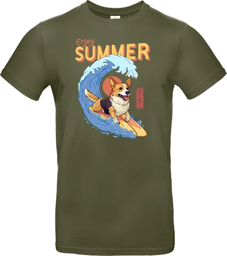 Corgi Enjoy Summer