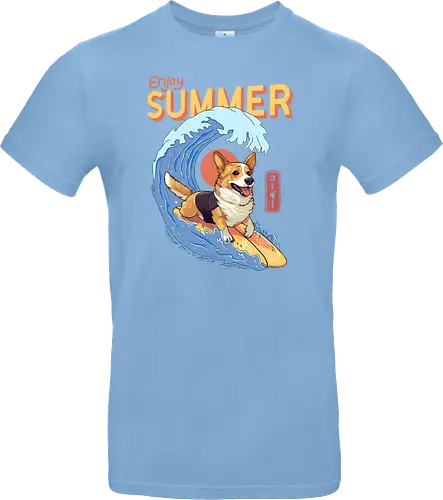 Corgi Enjoy Summer