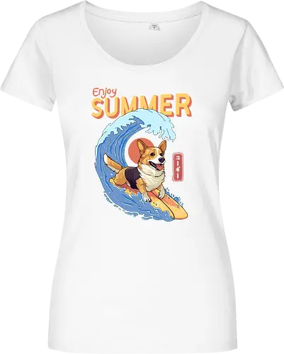 Corgi Enjoy Summer