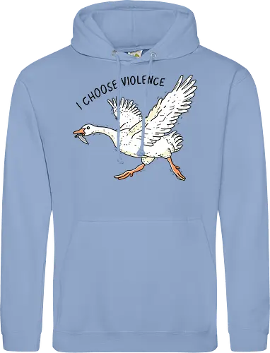 Goose Chooses Violence - goose, knife - Standard Hoodie
