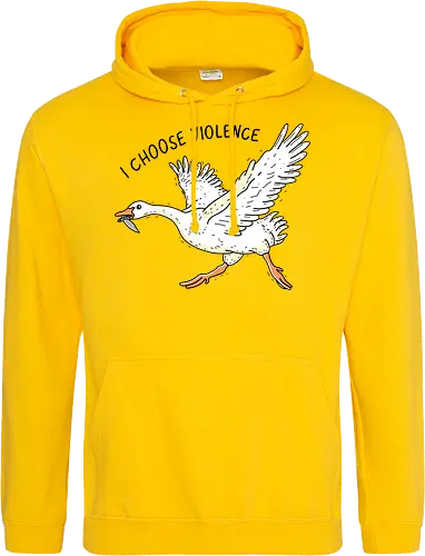 Goose Chooses Violence - goose, knife - Standard Hoodie