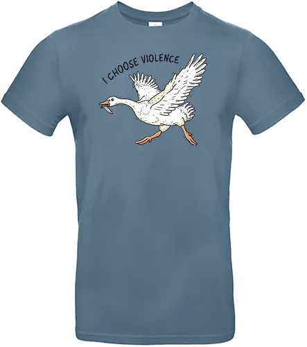Goose Chooses Violence - goose, knife - Standard T-Shirt