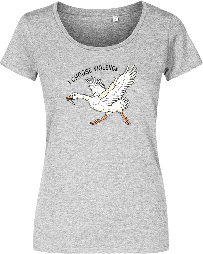 Goose Chooses Violence - goose, knife - Women T-Shirt
