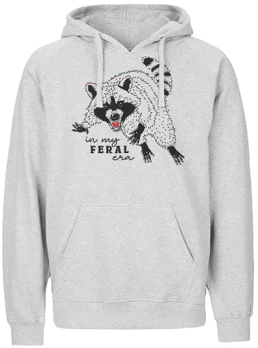 Feral Raccoon - trash, raccoon, waschbär, feral - Fairtrade Hoodie