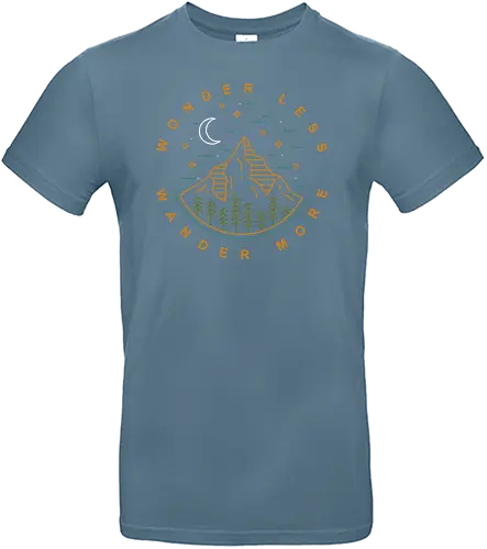 Wonder Less, Wander More - wandern, wonder, nature, outside - Standard T-Shirt