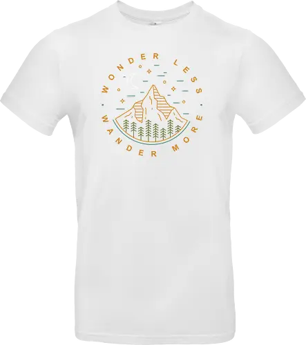 Wonder Less, Wander More - wandern, wonder, nature, outside - Standard T-Shirt