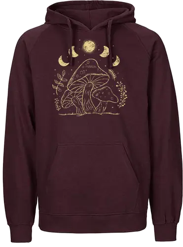 Mushroom Moon - mond, moon, mushroom, pilz - Fairtrade Hoodie