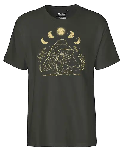 Mushroom Moon - mond, moon, mushroom, pilz - Fairtrade T-Shirt
