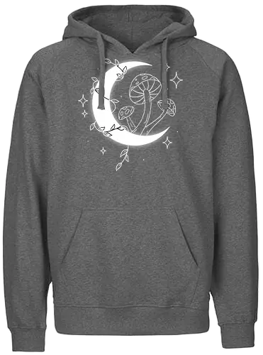 Shroom Moon - moon, mond, mushroom - Fairtrade Hoodie