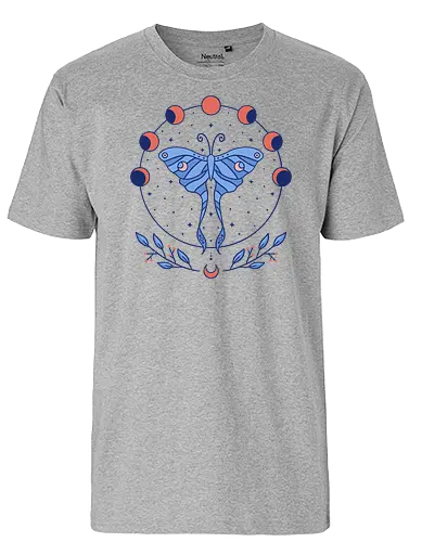Luna Moth & Moon Phases - moth, moon, mond, Motte, Falter - Fairtrade T-Shirt