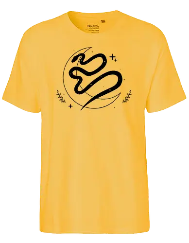 Celestial Serpent - snake, schlange, moon, mond - Fairtrade T-Shirt