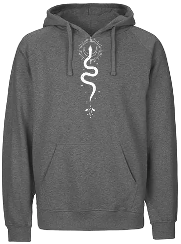 Celestial Snake - snake, schlange, Serpent, celestial, moon - Fairtrade Hoodie