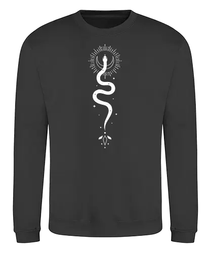 Celestial Snake - snake, schlange, Serpent, celestial, moon - Sweatshirt