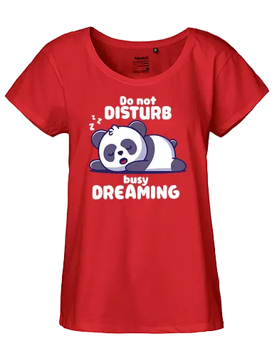 busy dreaming - panda, traum, dream - Fairtrade Girl Shirt