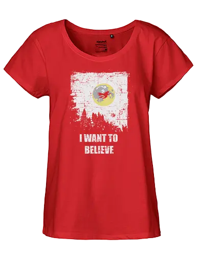 believe - x-files, witch, moon, harry - Fairtrade Girl Shirt