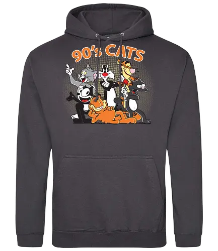 90s cats - neunziger, Katzen, tiger, serien - Standard Hoodie