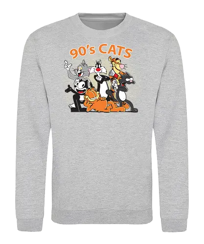 90s cats - neunziger, Katzen, tiger, serien - Sweatshirt