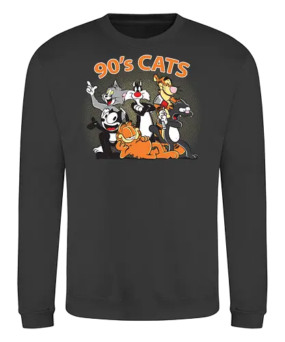 90s cats - neunziger, Katzen, tiger, serien - Sweatshirt