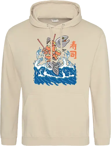 Salmon Sushi in the Wave