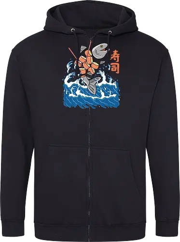 Salmon Sushi in the Wave