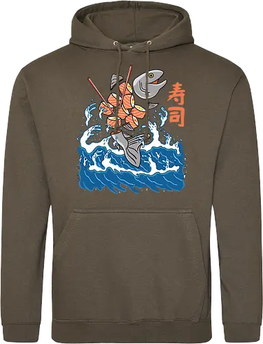 Salmon Sushi in the Wave