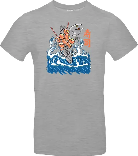 Salmon Sushi in the Wave