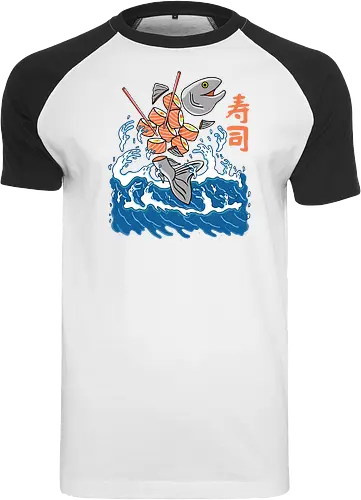 Salmon Sushi in the Wave