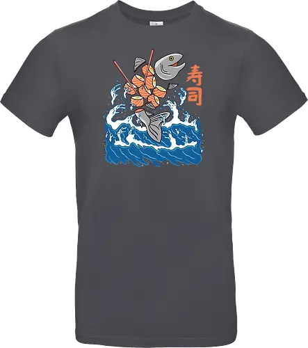 Salmon Sushi in the Wave